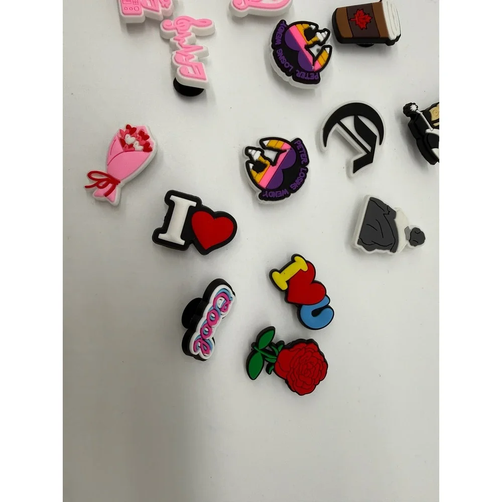 Shoe Charms Unisex OS Multicolor New Music Coffee Rose 14 Piece Set